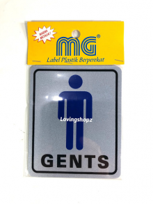 Sticker Toilet tulisan GENTS