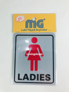 Sticker Toilet tulisan LADIES