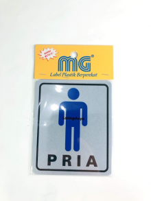 Sticker Toilet tulisan PRIA