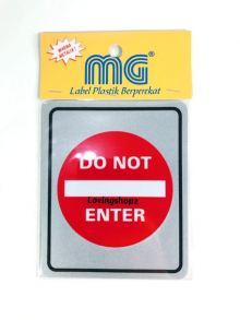 Sticker tulisan DO NOT ENTER