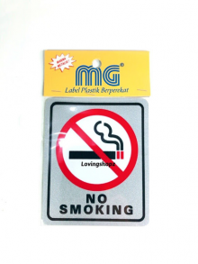 Sticker tulisan NO SMOKING