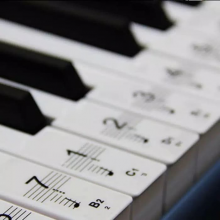 Stiker Sticker Label Belajar Tuts Nada Piano Keyboard