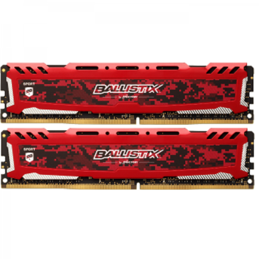 Crucial DDR4 Ballistix Sport LT PC21300 2666Mhz 4GB x2 - Red / RAM 8GB