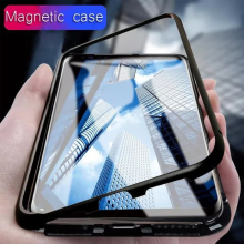 IPHONE XR 6.1 LUXURY MAGNETIC CASE TEMPERED GLASS BACK