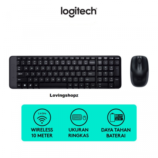 Logitech MK215 Wireless Keyboard Mouse, Keyboard dan Mouse Wireless