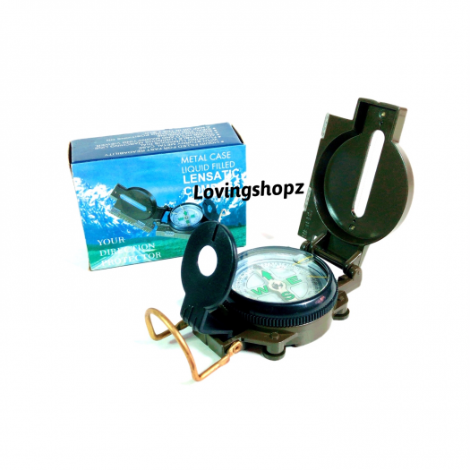 Metal Case Liquid Filled Lensatic Compass/ kompas tentera HIGHLIGHT