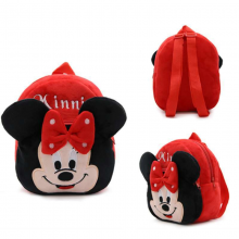 Tas sekolah anak PAUD/TK, ransel boneka karakter kartun Mini Mouse Red, School Bag Mini Mouse Red
